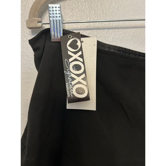 Y2K Pleated Black Mini Skirt Large Punk Grunge Goth Academia Clueless XOXO NWT - Picture 2 of 6